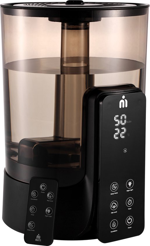 MATTI® - Humidificateur - Humidificateurs 6L - Humidificateur - Brume froide et chaude - Ultrasonique