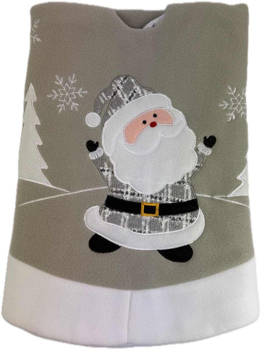 Hi Kerstboomrok - 90 cm - kerstmanmotief - Vilt/Polyester