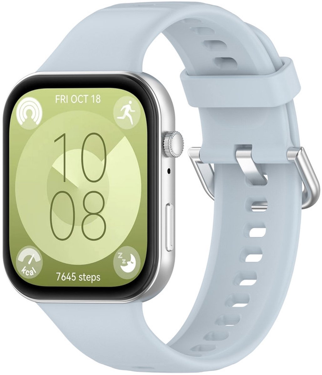 Siliconen bandje - geschikt voor Huawei Watch Fit 4 Pro / 4 / 3 - gespsluiting - blauw