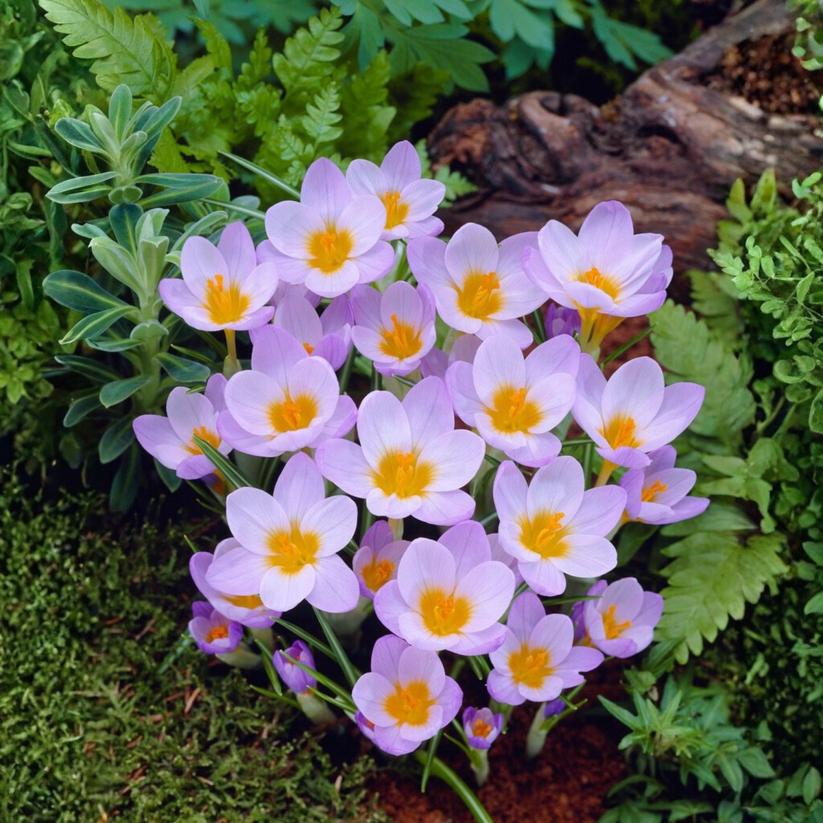 Siebere krokus (Crocus sieberi) - Krokus Rosalind - Crocus etruscus - Bijen-Vlinders - Voorjaarsbollen - bloeit in Februari / Maart / April