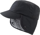 Muts - Wintermuts - Heren winterhoed - Winter oorflap muts - met klep - met oorkleppen - Skimuts - Koud weer - Trapper hoed - Oorwarmers Waterafstotende outdoor hoed - Winterse - voor buitensporten, skiën, fietsen, wandelen, hardlopen - zwart
