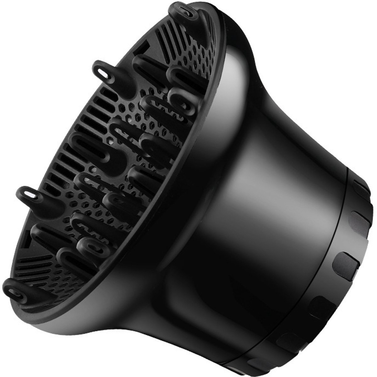 Haardrogerdiffuser, geschikt voor 4,2-8,0cm, krullend haar, droogdiffuser, zwart.