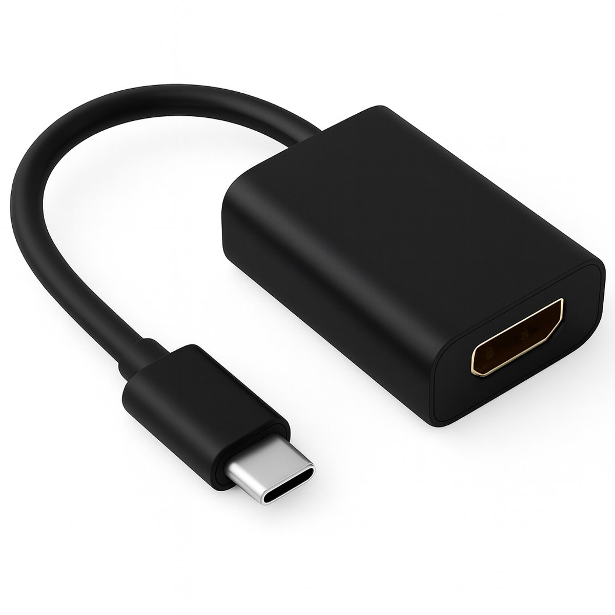 USB C naar HDMI adapter - 4K - 0.2 meter - Zwart - Allteq