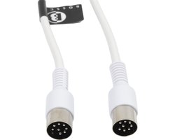 BOSSCOM premium DIN 8-pins / Powerlink PL8 kabel voor B&O | wit | 1,8 meter