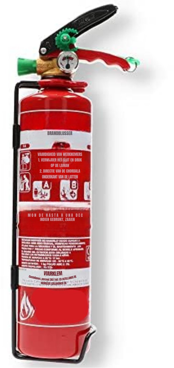 MMM® Brandblusser Auto - Brandblusser Schuim - Brandblusser - Rood - 8cmx 8cmx 38cm