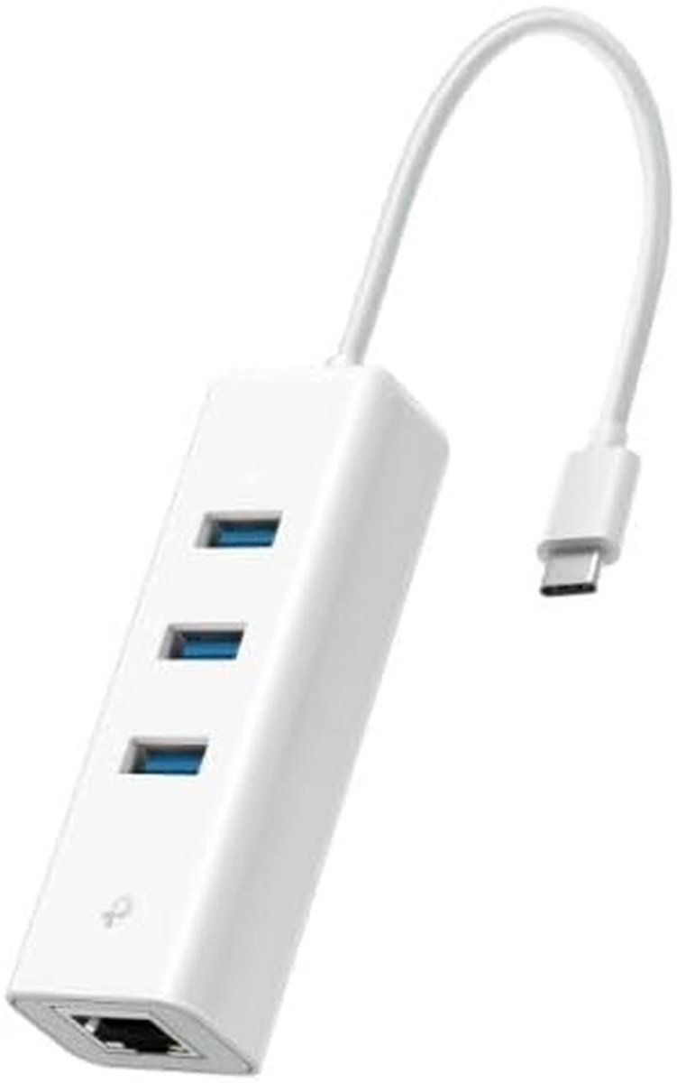 USB-C Hub met 3x USB 3.0 Poorten en Gigabit Ethernet Adapter - Plug & Play