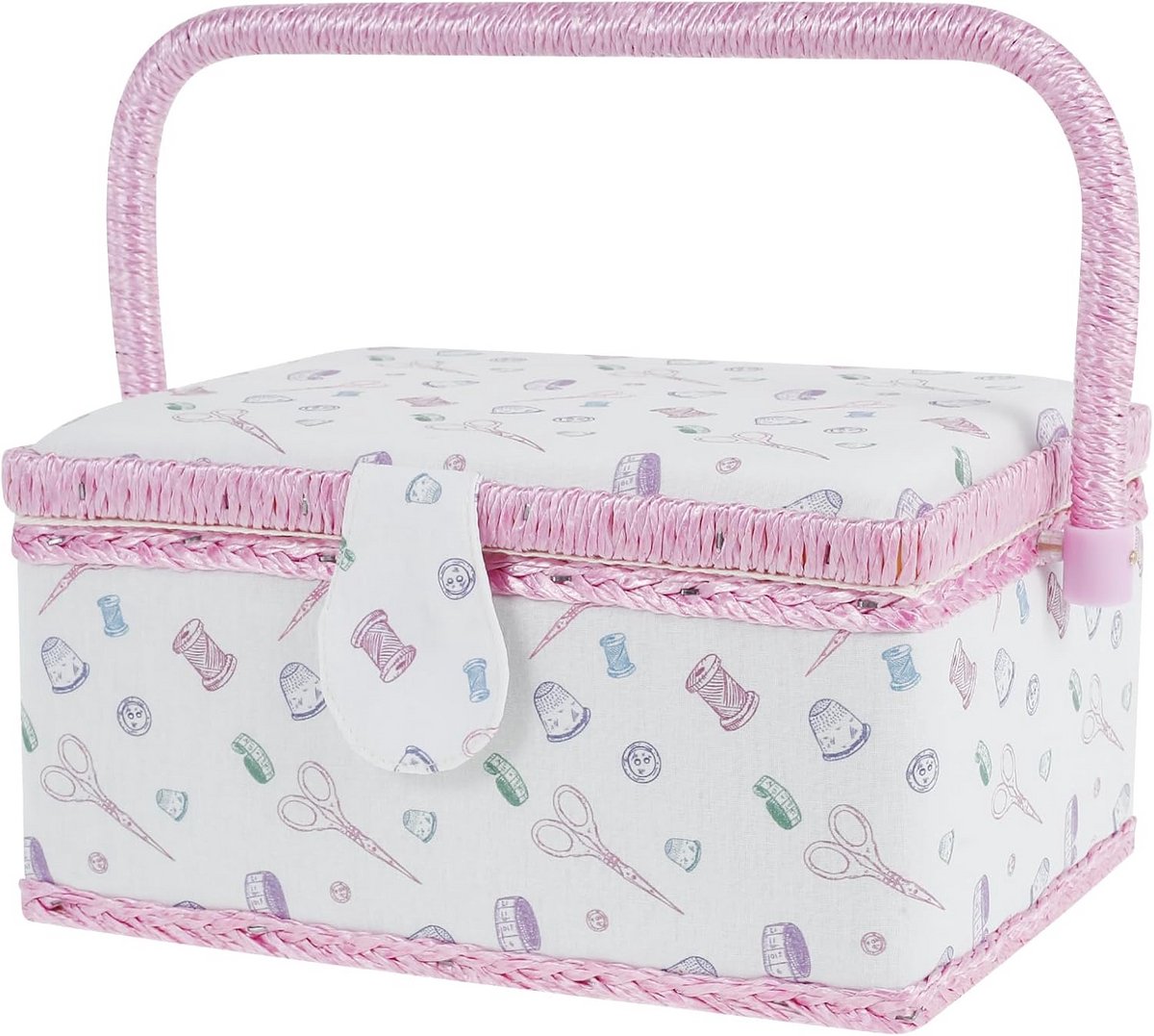 Stevige Naaimand met Dienblad en Vakken - Draagbare Naaiaccessoires Organizer