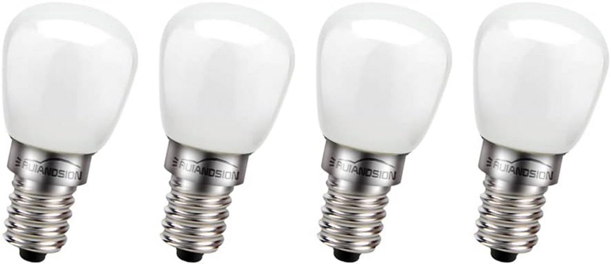 E14 LED Lamp 220V-240V Warm Wit - Geschikt voor Koelkast, Zoutlamp, Afzuigkap en Naaimachine (4-Pack)