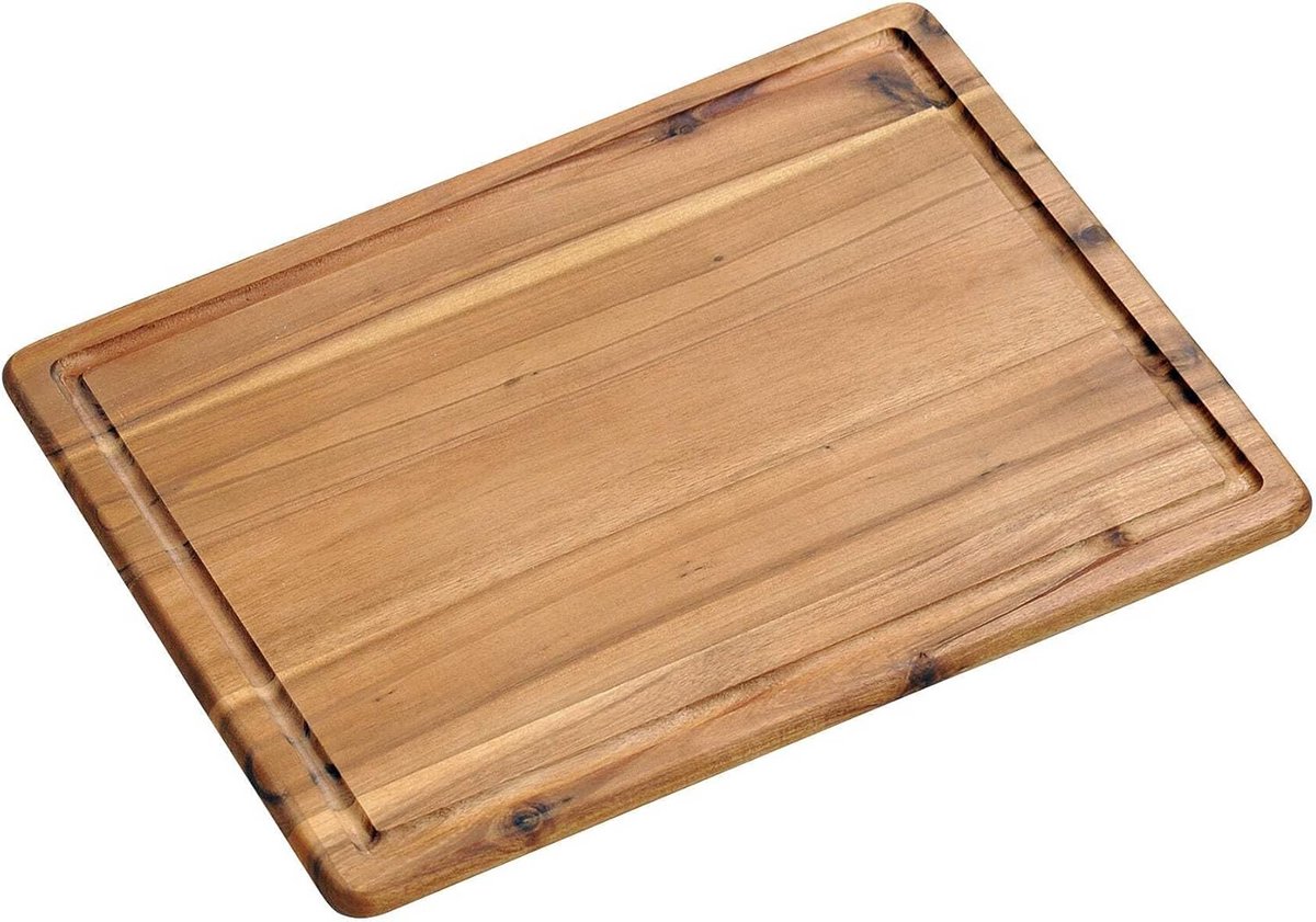 Acacia Houten Snijplank/Trancheerplank 38x28x1.5cm Natuurlijk Hout