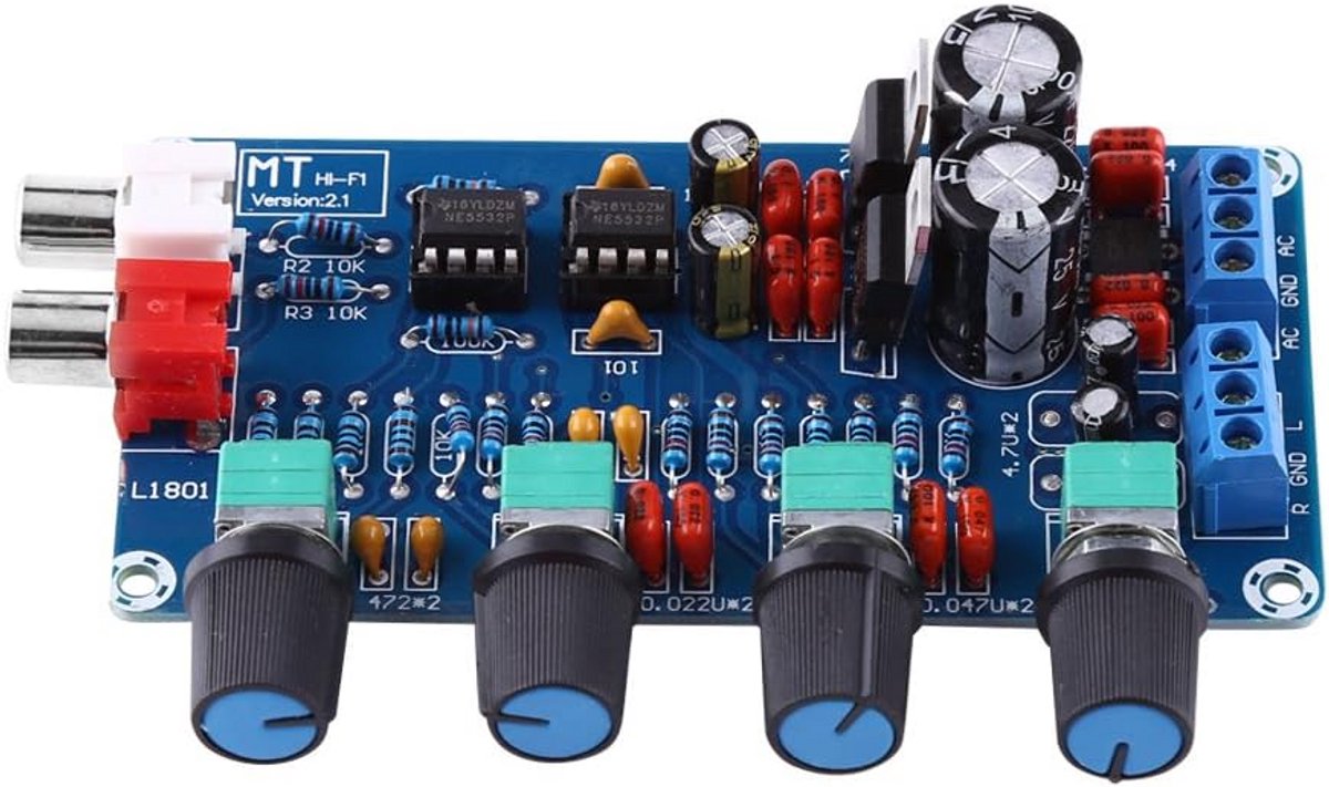 HIFI Voorversterker Controlekaart met OP-AMP en NE5532, inclusief Volumeregeling