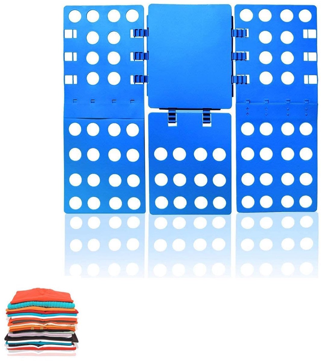 IMPERATORIS® Kledingvouwer - Vouwplank voor Wasgoed - T-shirt Folder - Snel en Netjes Kleding Vouwen - Verstelbaar - Blauw