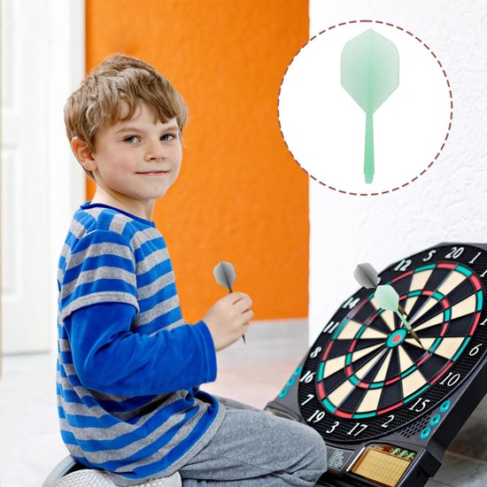 IMPERATORIS® Dart Flights Set - Dartpijlen Accessoires - Standaard Vorm - Extra Sterk - Voor Softtip en Steeltip Darts - Set van 9 - Dartflights met 4 bladen en shaft van imperatoris — afbeelding 2