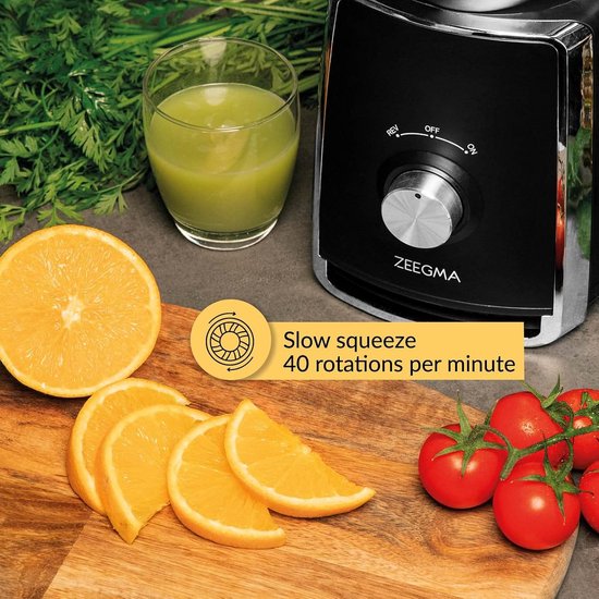 Slowjuicer met Brede Invoer en 3 Zeven voor Maximale Voedingsstoffen — afbeelding 2