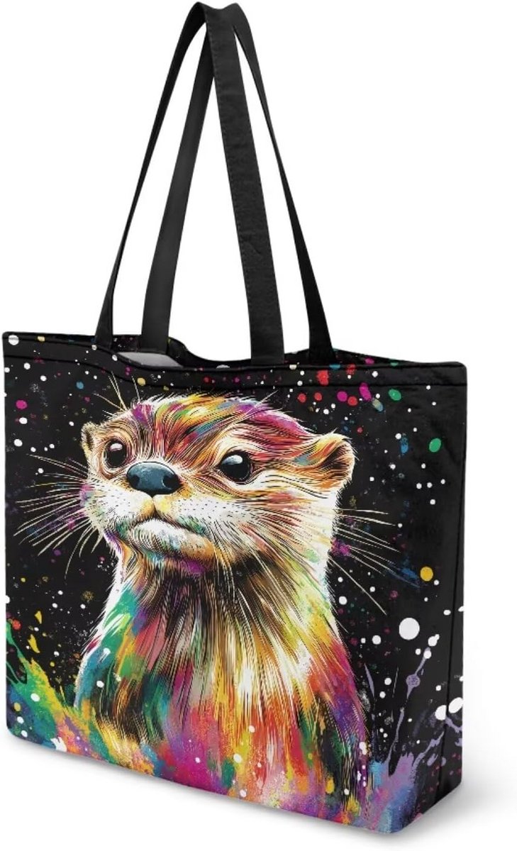 Grote Herbruikbare Canvas Tote Bag voor Boodschappen en Gym met Binnenzak