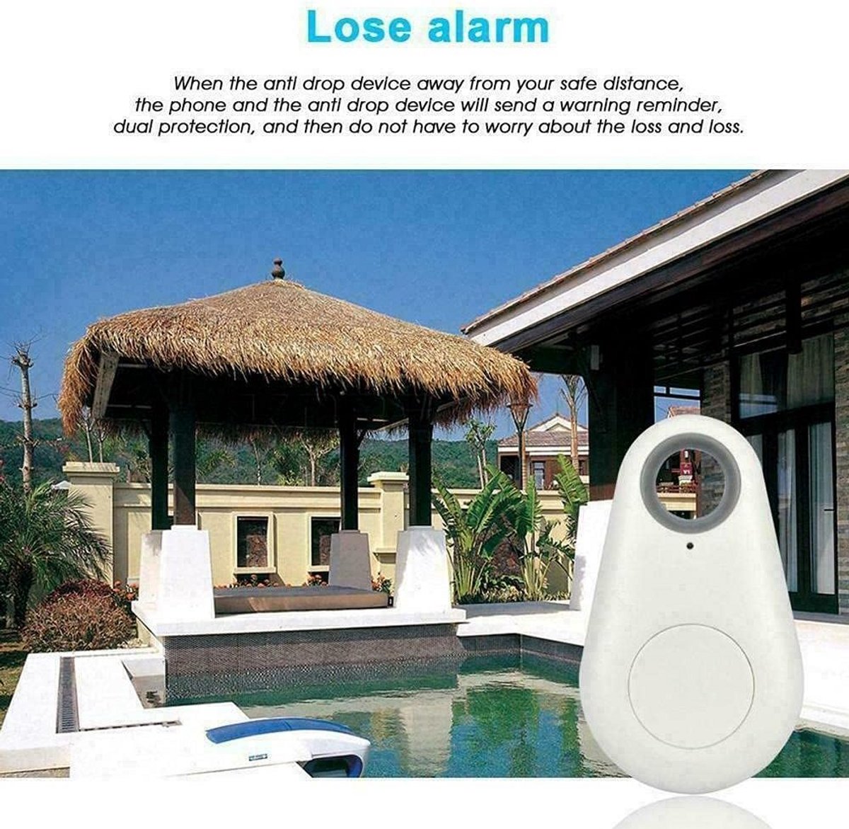 Mini Bluetooth GPS Tracker met Alarm voor Sleutels en Huisdieren