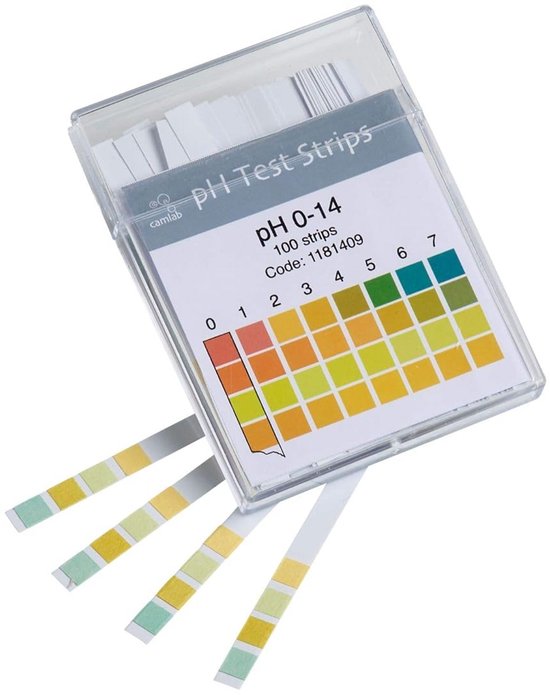 100 pH Teststrips 0-14 - Nauwkeurige pH Meting voor Water en ...
