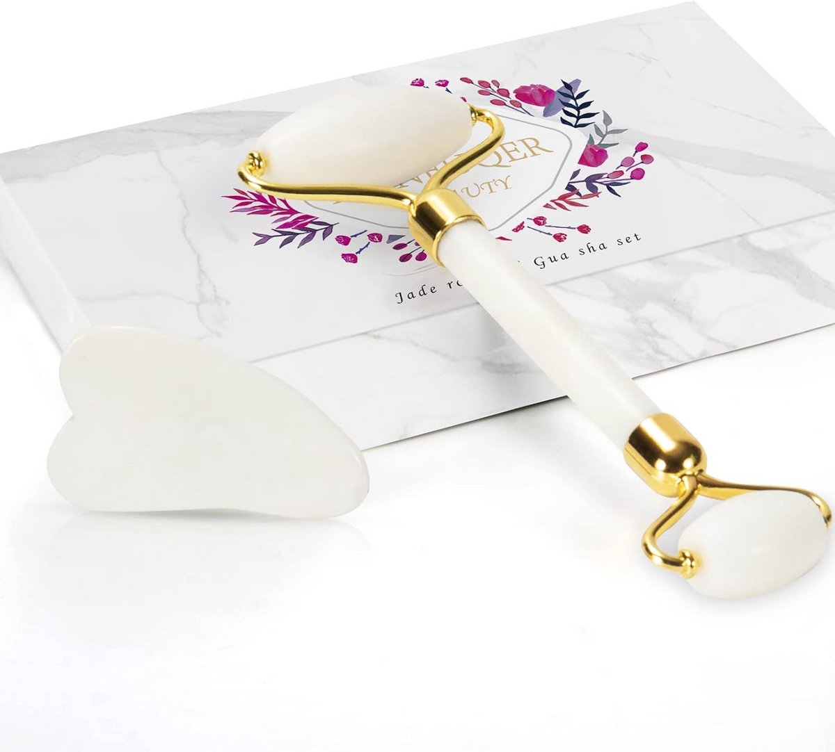 Gua Sha Set en Gezichtsmassage Roller Set voor Huidverzorging en Gezichtsmassage