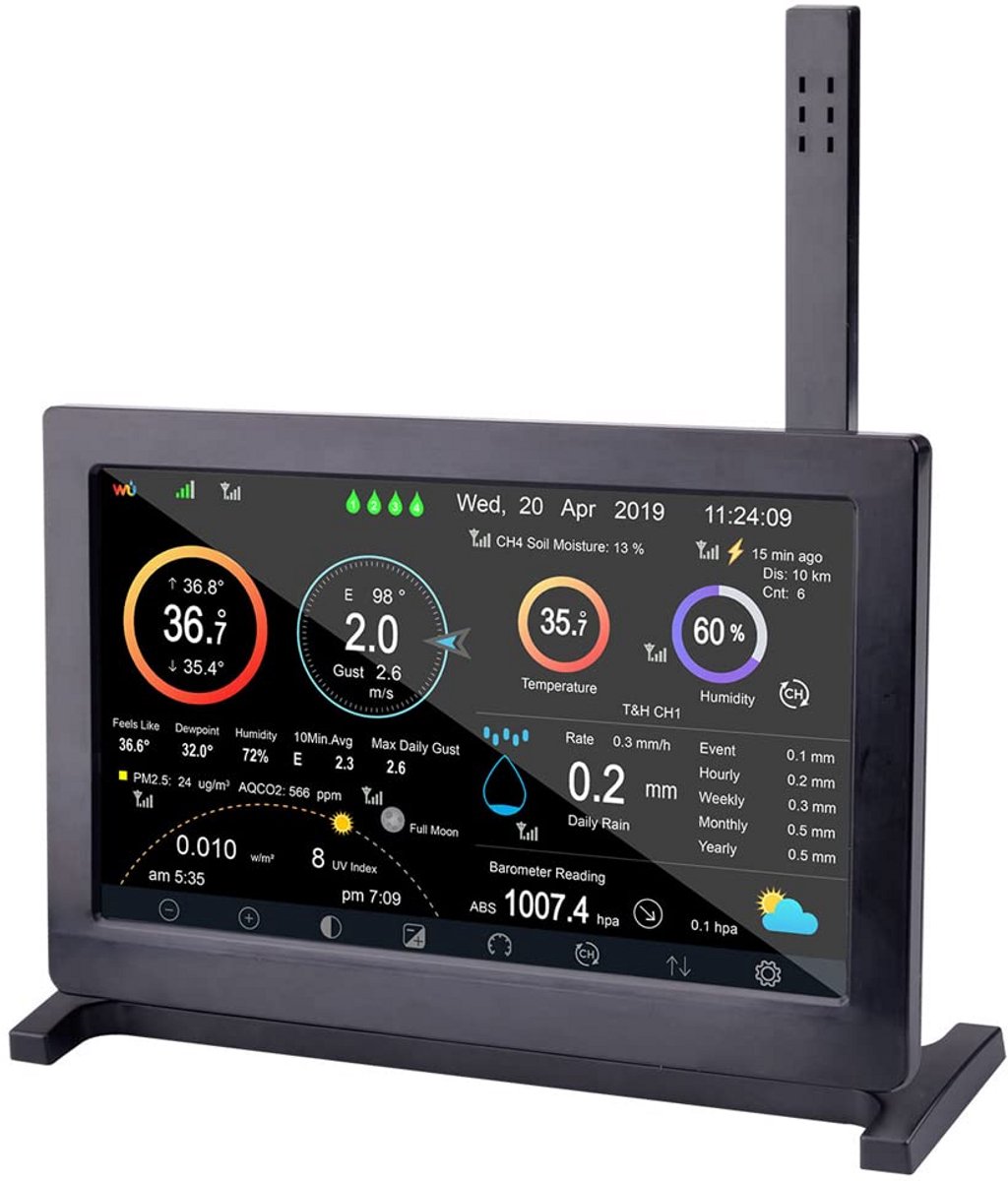 Professioneel Draadloos Weerstation met WiFi en Multi-Cloud Upload
