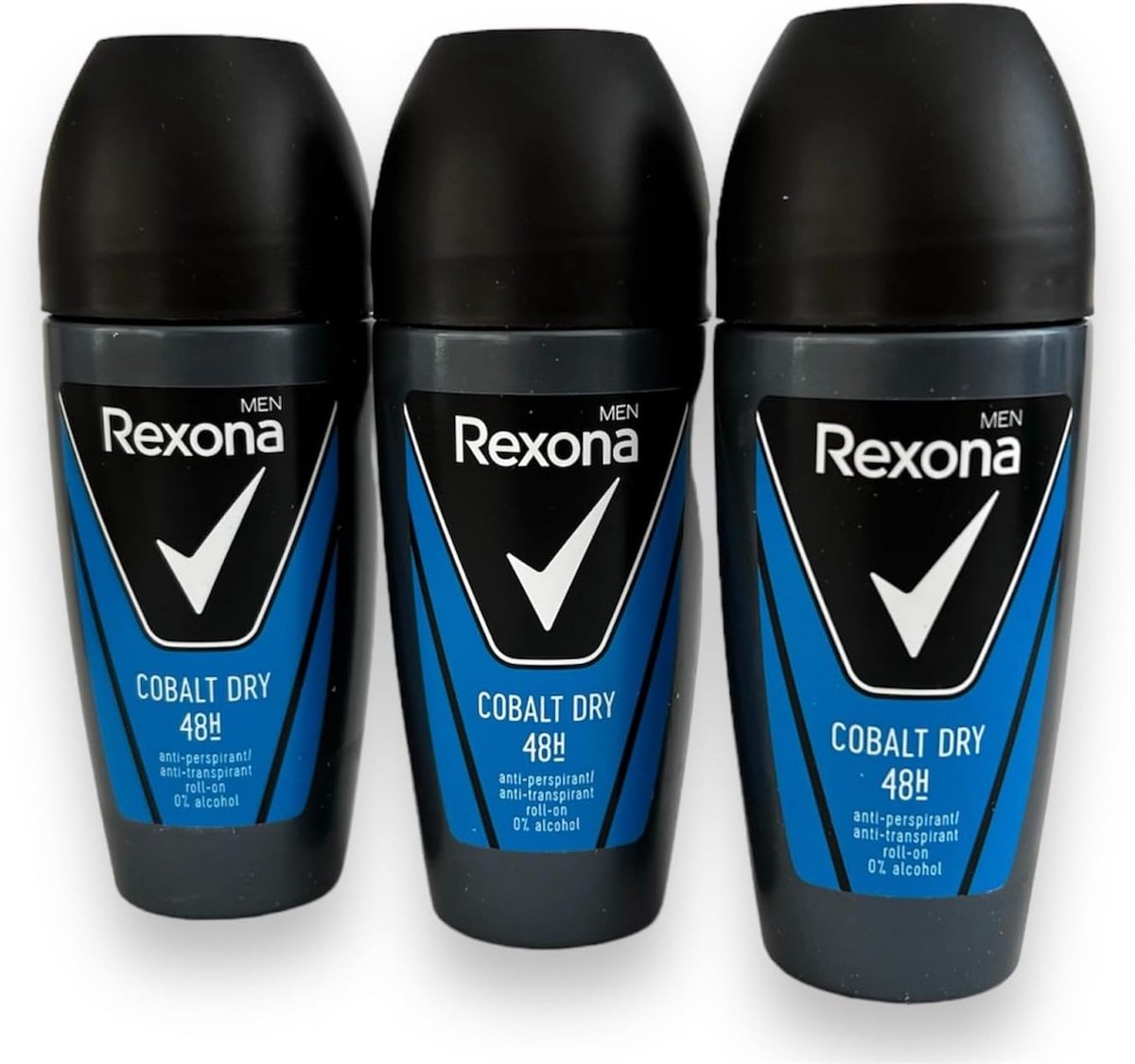 3 x Anti-transpirant Rollerball voor Mannen - 50 ml - Langdurige Droogte