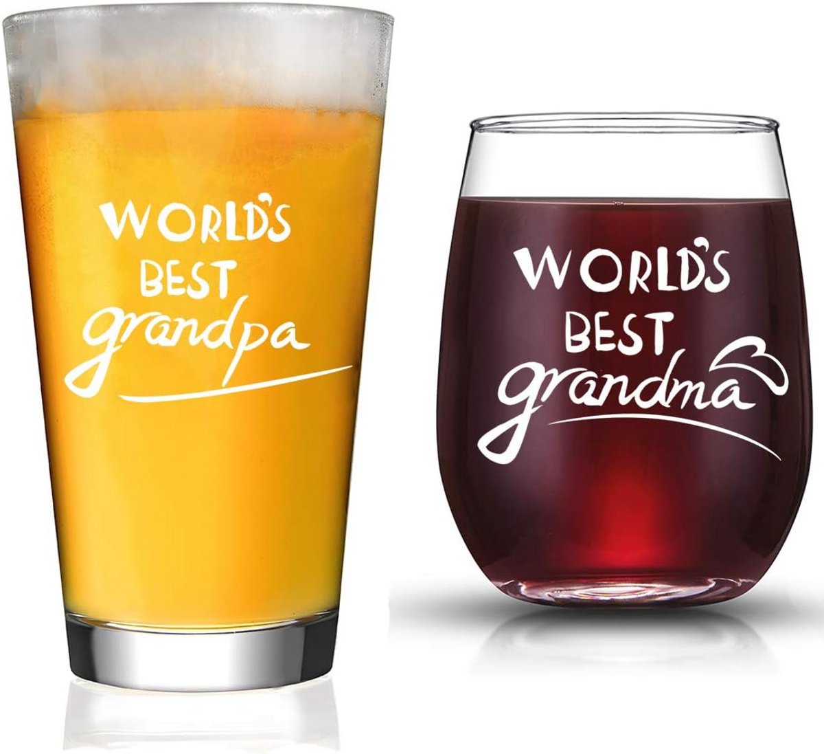 Leuk Bierglas of Wijnglas Cadeau voor Opa en Oma - Grootouder Cadeau Tip