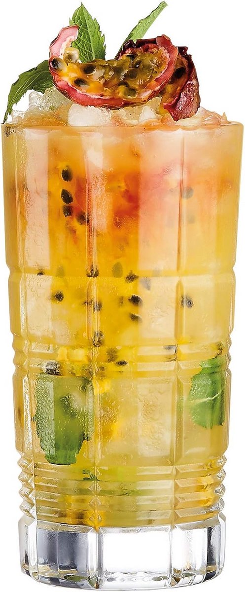 Set van 6 Longdrinkglazen 450ml - Sterk Glaswerk voor Hoge Dranken en Water
