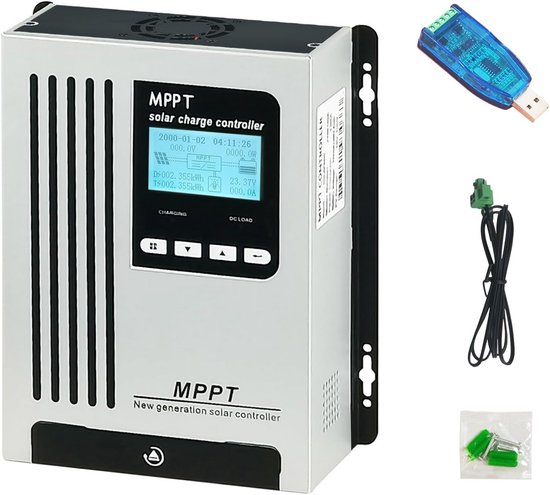 MPPT Solar Laadregelaar 45A voor 96V tot 48V, 4500W, met Auto Wake-up voor Dode Batterijen