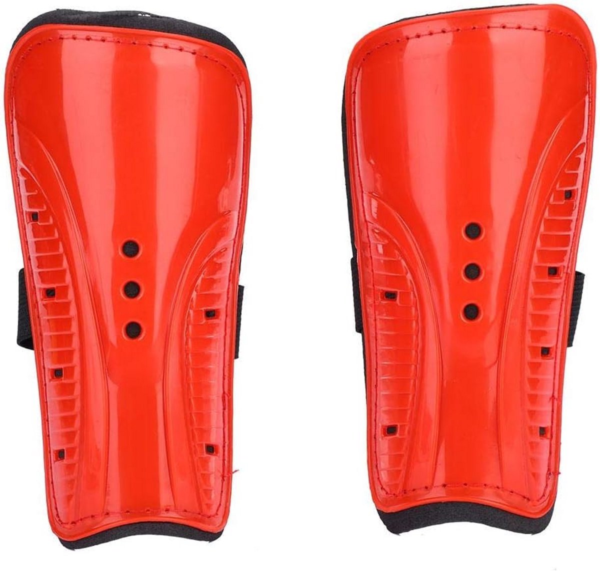 Voetbalscheenbeschermers PVC Voor Volwassenen en Kinderen - Rood