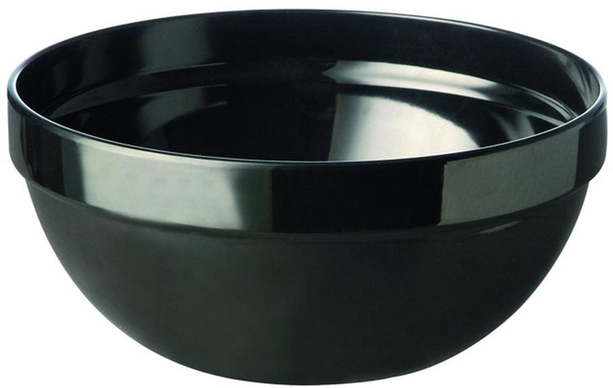 Grote Zwarte Melamine Serveerschaal Ø 20cm