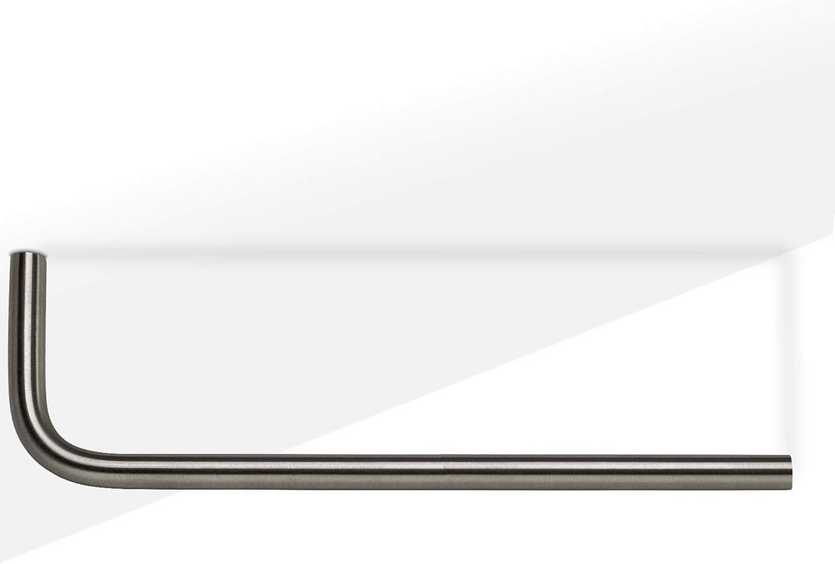 L-vormige Kledingroede voor Garderobekast - Ø 12 mm - 65 cm - RVS