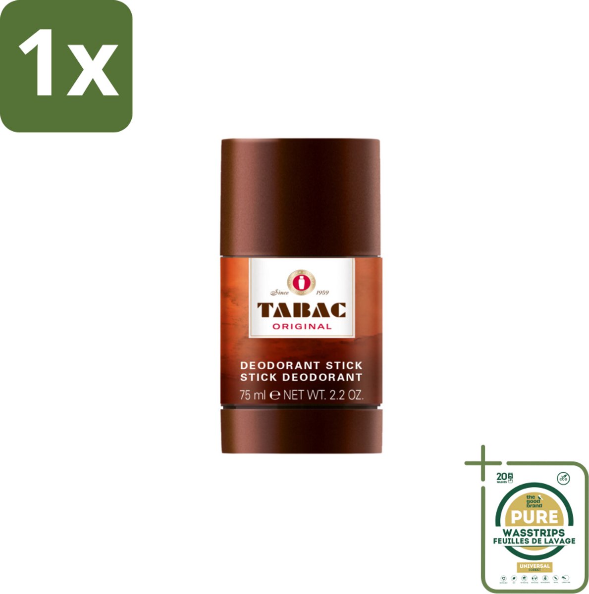 1 x Tabac Original Deodorant Stick 75 ml- Tabac Original - Deodorant Stick - Mannelijke Geur - Langdurige Frisheid - Zweetbescherming