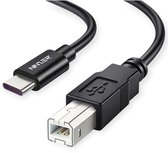 Ninzer USB C naar USB B kabel - Printerkabel- voor Printers, Scanners, All-in-One - 1.5 meter - Plug & Play - USB 2.0 - Snelle Dataoverdracht