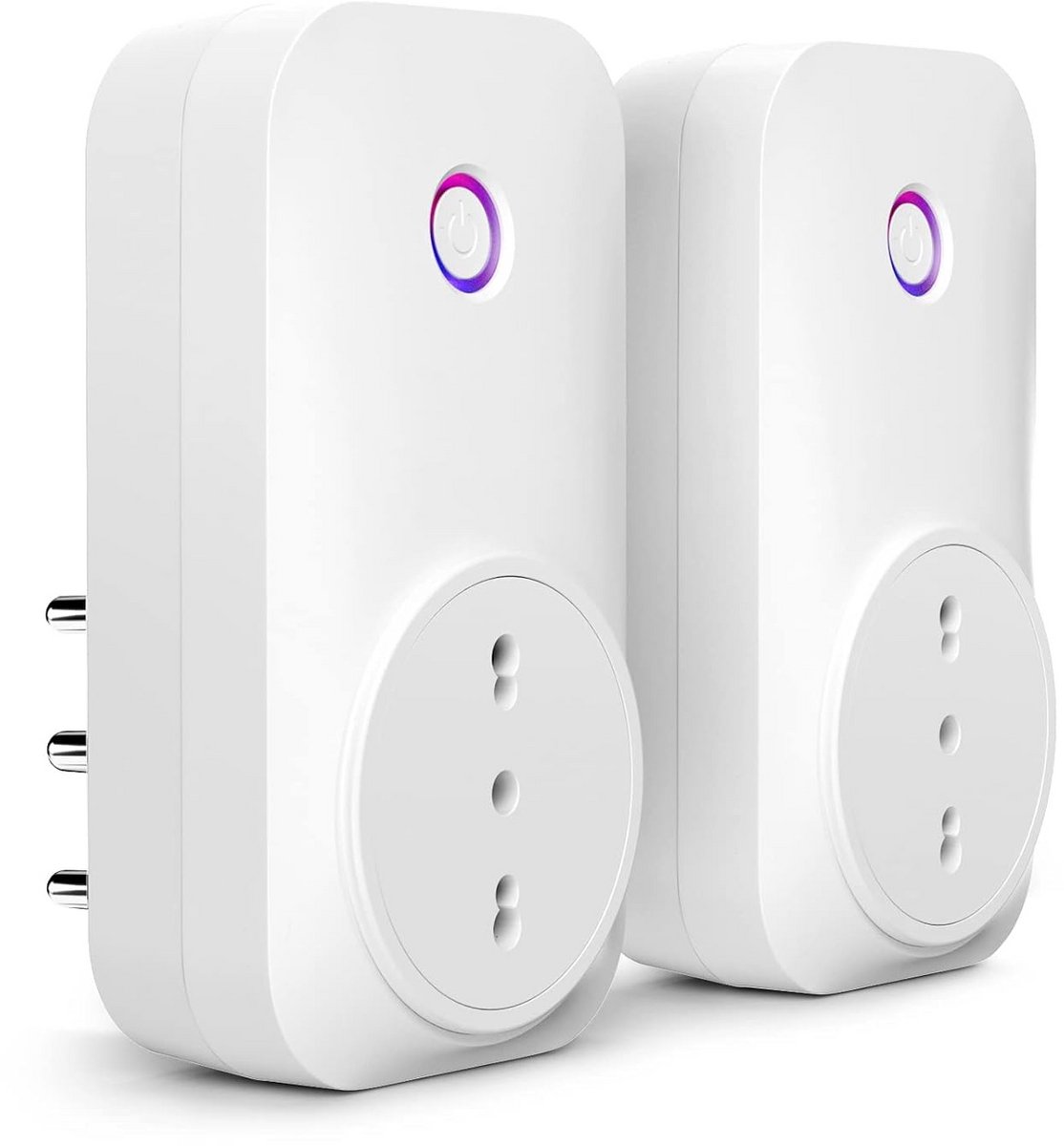 Slimme WCD Type L met Energieverbruik Meting - Wifi Stekker met Timer & Spraakbesturing (2 Stuks)