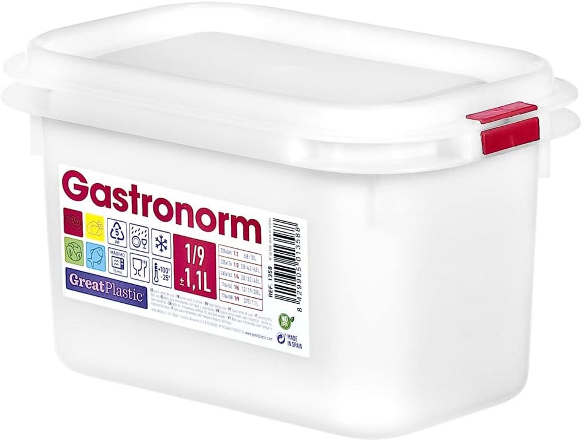 6x Rechthoekige Vershouddozen met Deksel (1.1L) - Magnetron, Vaatwasser & Vriezerbestendig