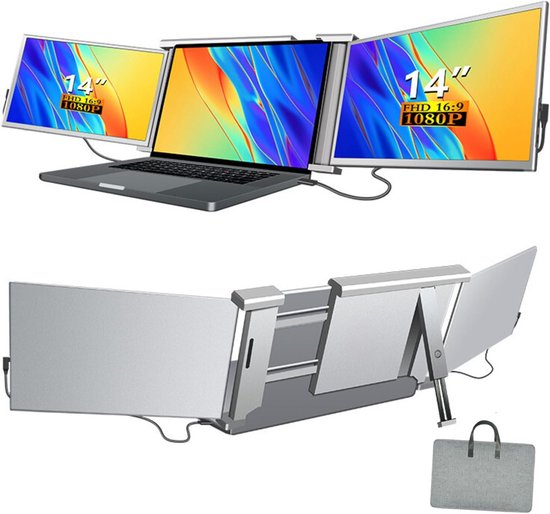 7 inch draagbare touchscreen monitor voor Raspberry Pi 4, IPS capacitief touchscreen 1024x600 LCD gaming uitbreiding tweede monitor