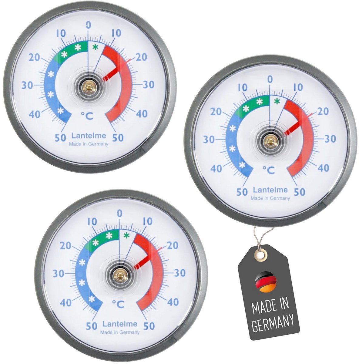 Analoge Koelkast- en Vriezerthermometer Set (3 stuks) - Zelfklevend