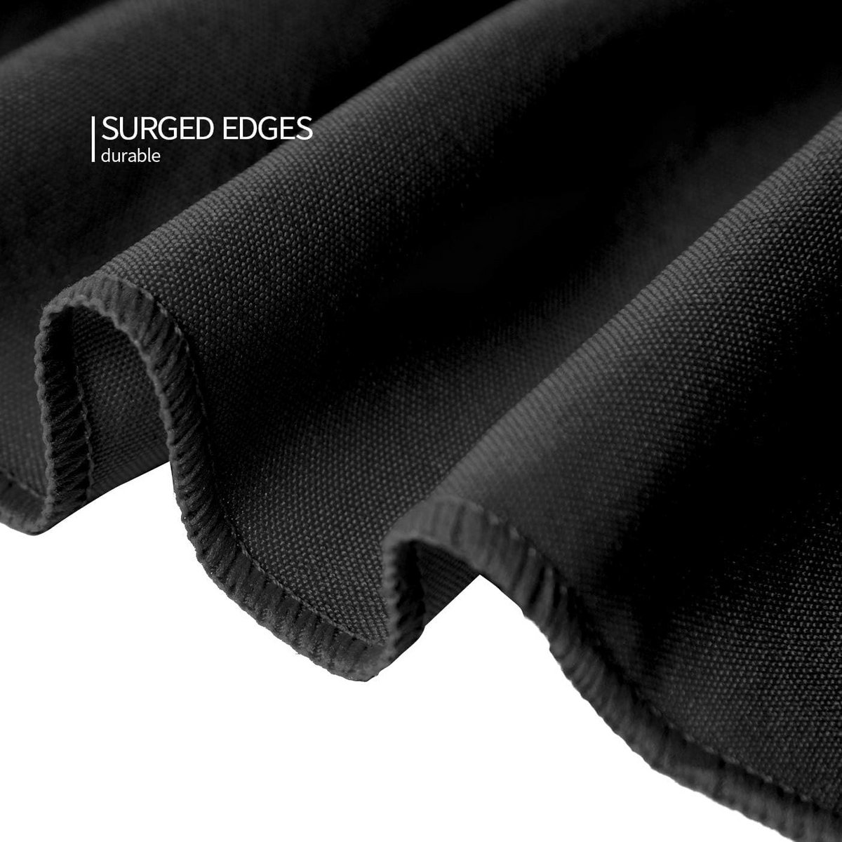 5x Rechthoekig Tafelkleed Polyester Zwart 1,80m voor Bruiloft en Banket