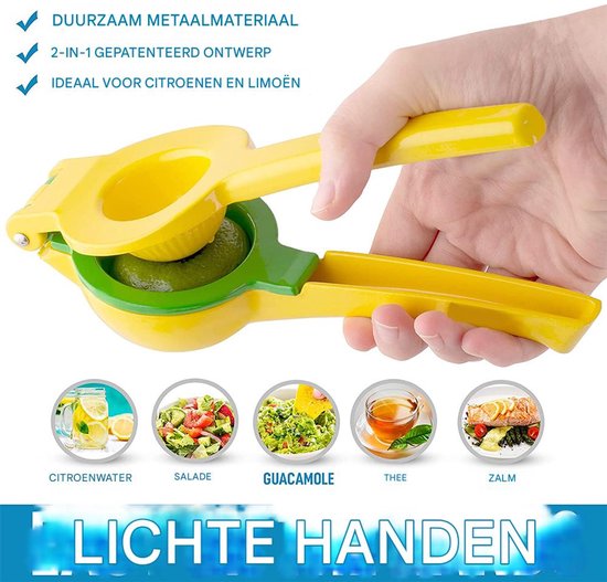 Vitdipy - Roestvrijstalen Sinaasappelpers - 2in1 Citroenpers - Handmatige Fruitpers - voor Citroenen, Limoenen en Meer — afbeelding 3
