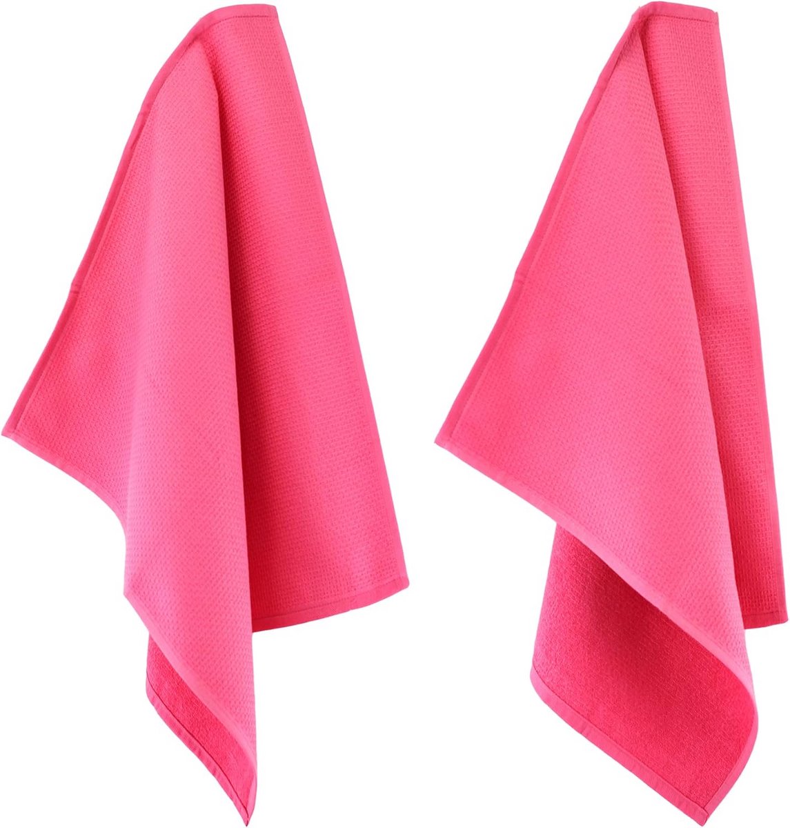 Set van 2 Katoenen Theedoeken met Wafelpatroon - 50x50 cm - Absorberend en Sneldrogend