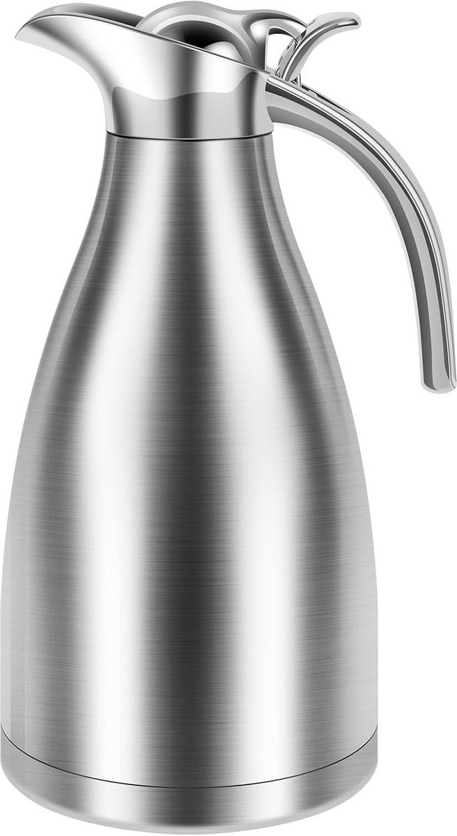 Thermoskan 2 Liter RVS Dubbelwandig - 100% Lekvrij en Warmhoudend