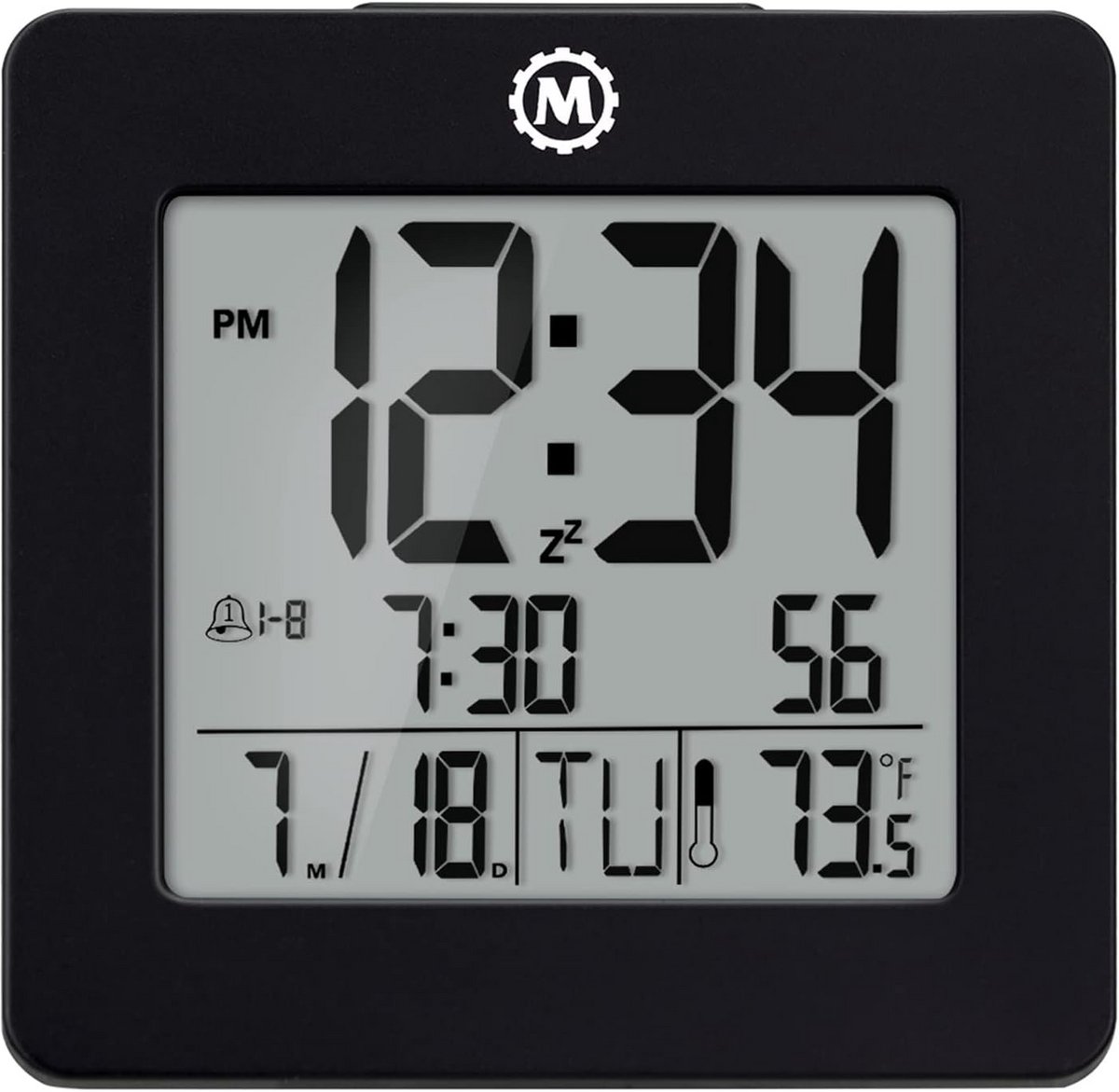 Digitale Tafelklok met Datum, Temperatuur en Dubbel Alarm