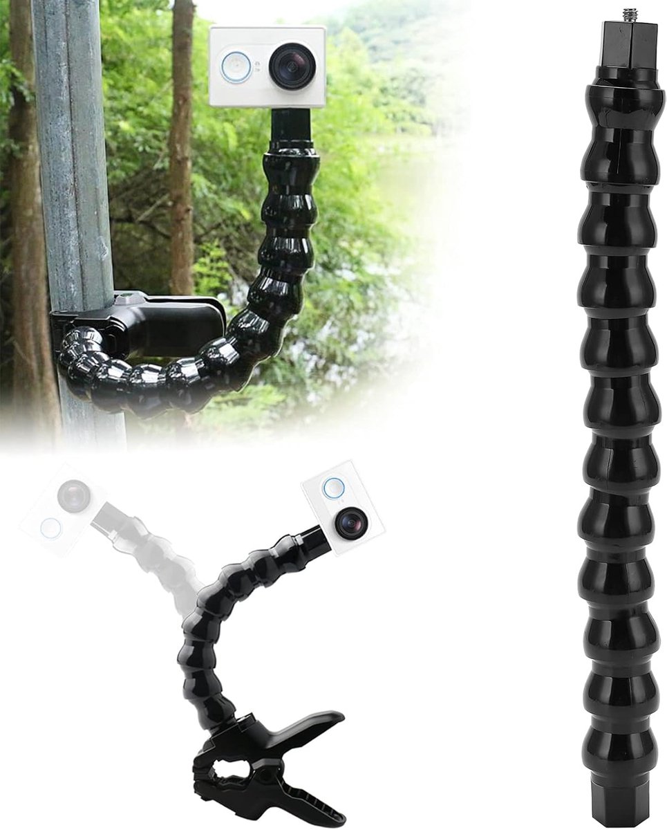 Candala Zwanenhalsbevestiging Camera Flexarm Abs Zwart Flw 265 Flexibele Monopod Zwanenhalsbekbevestiging 1 4 Inch Schroefgaten Tot 1 4 Inch Schroef 12 Sectie