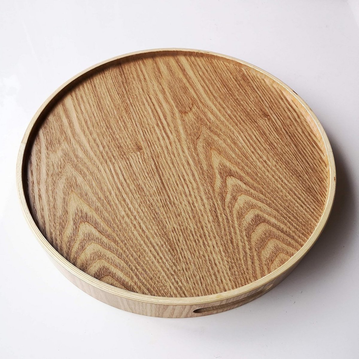Ronde Houten Dienblad met Handvatten 40 cm - Serveerplank voor Borrelhapjes en Ontbijt — cadeau in Cadeau-ideeën - foto 2
