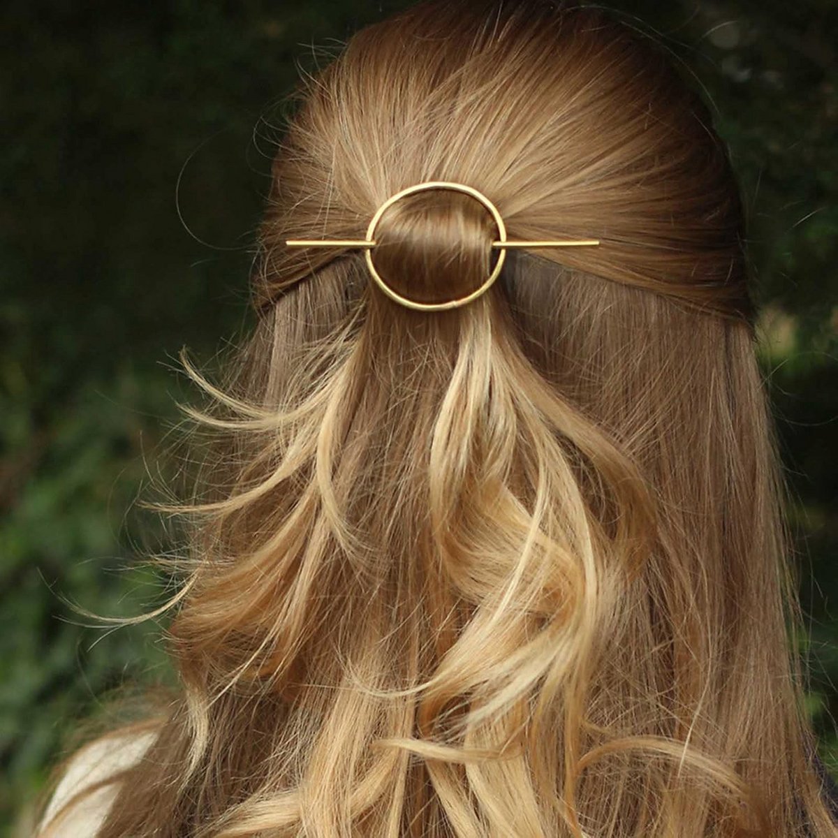 Haar accessoire Trendy cirkel vorm bruiloft gala feestje, goudkleurig