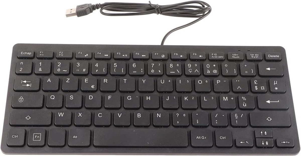 Ergonomisch Mechanisch Bedraad Toetsenbord 78 Toetsen Compact AZERTY Indeling