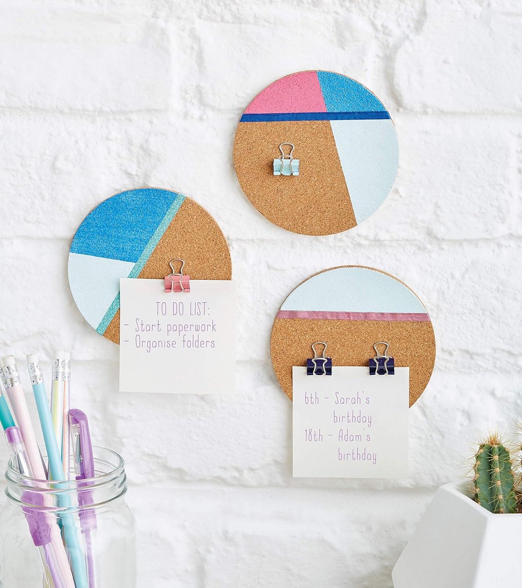 10x Kurk Onderzetters Rond - Rechthoekige Drink Coasters voor Huis en Knutselen