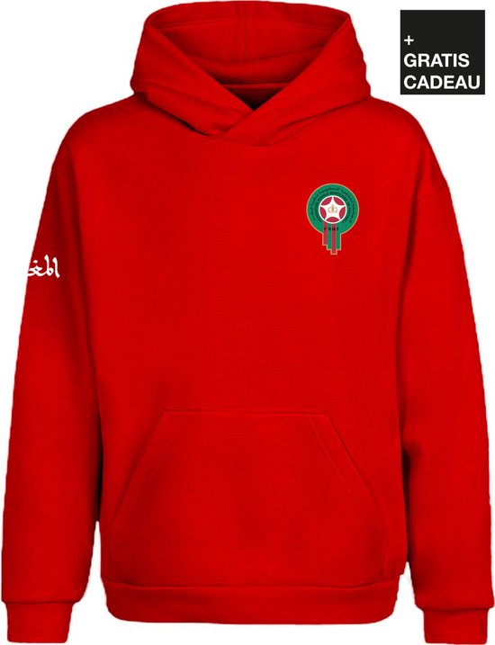 Sweat à capuche Maroc Al-Maghrib [Rouge] Taille M