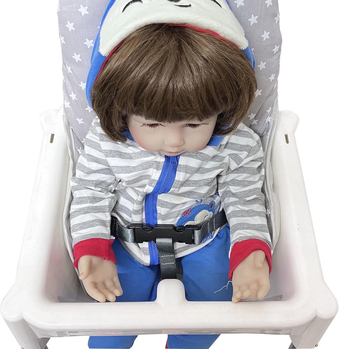 Katoenen stoelhoes voor IKEA Antilop kinderstoel met sterrenpatroon – foto 5