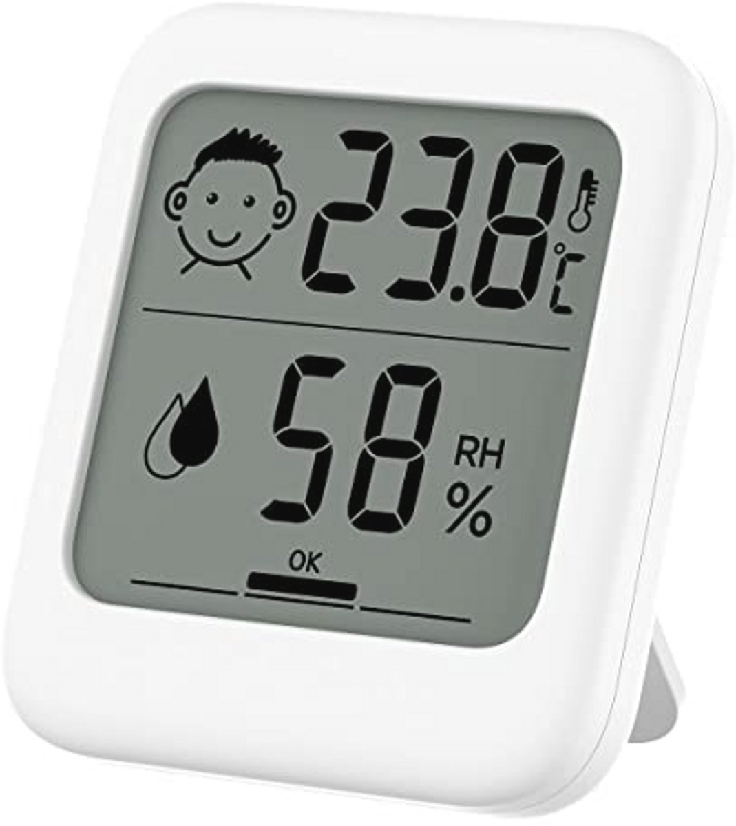 Digitale Binnen Thermometer en Hygrometer - Temperatuur- en Vochtigheidsmeter voor Huis en Kantoor