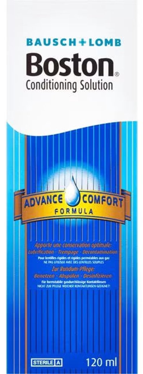 Bausch + Lomb - Boston Advance Conditioning Solution - Lenzenvloeistof voor harde lenzen - Bewaren en desinfecteren - 2 x 120 ml