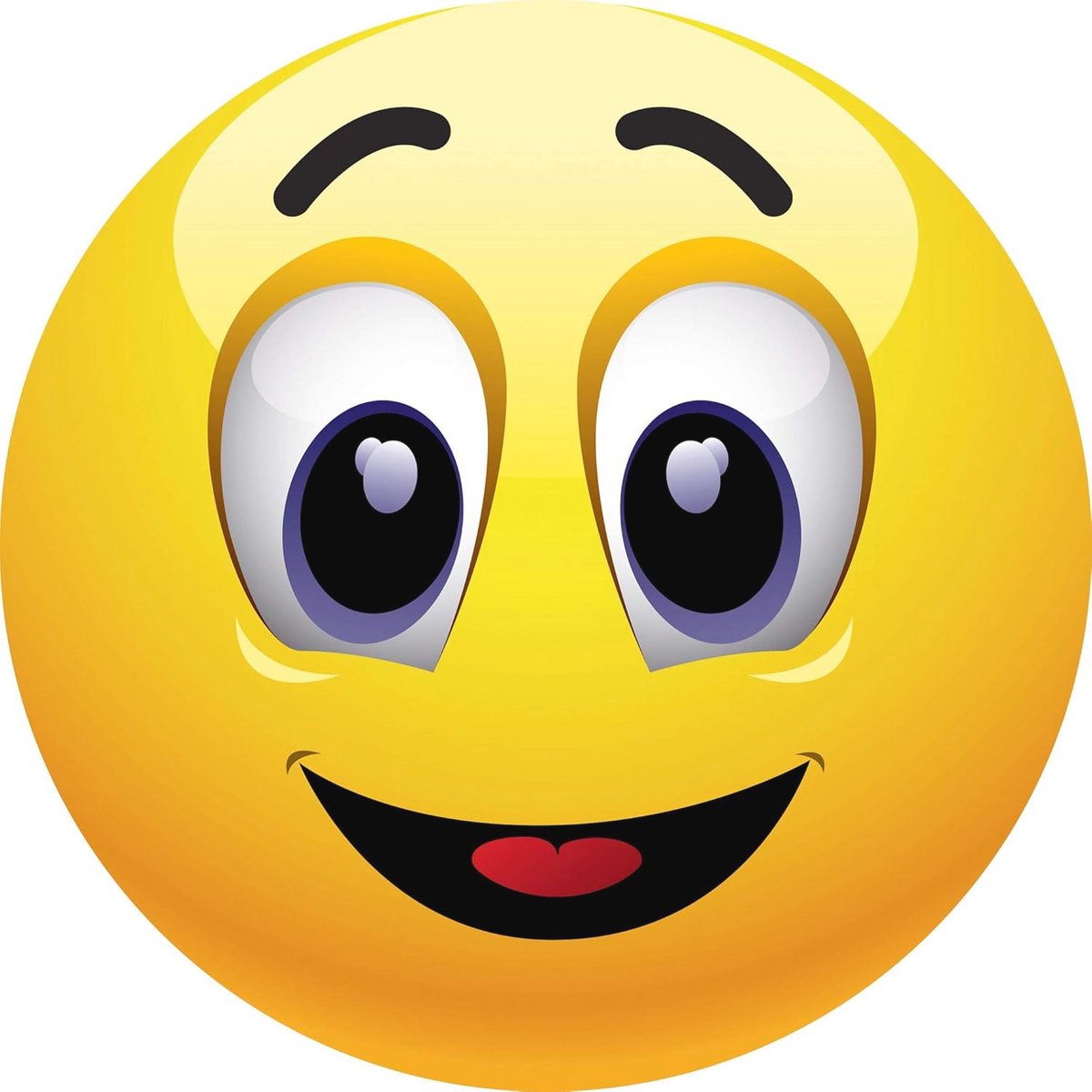 Ronde Muismat Smiley Emoticon Ø 22 cm - Scheurbestendig Rubber met Optimale Grip